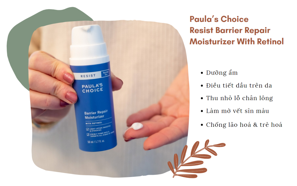 kem dưỡng điều trị nám, dưỡng ẩm và chống lão hoá Paula’s Choice Resist Barrier Repair Moisturizer With Retinol