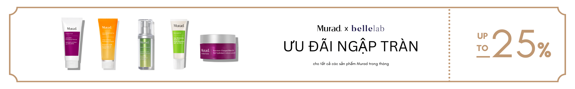 murad ưu đãi lên đến 25 % tại Bellelab