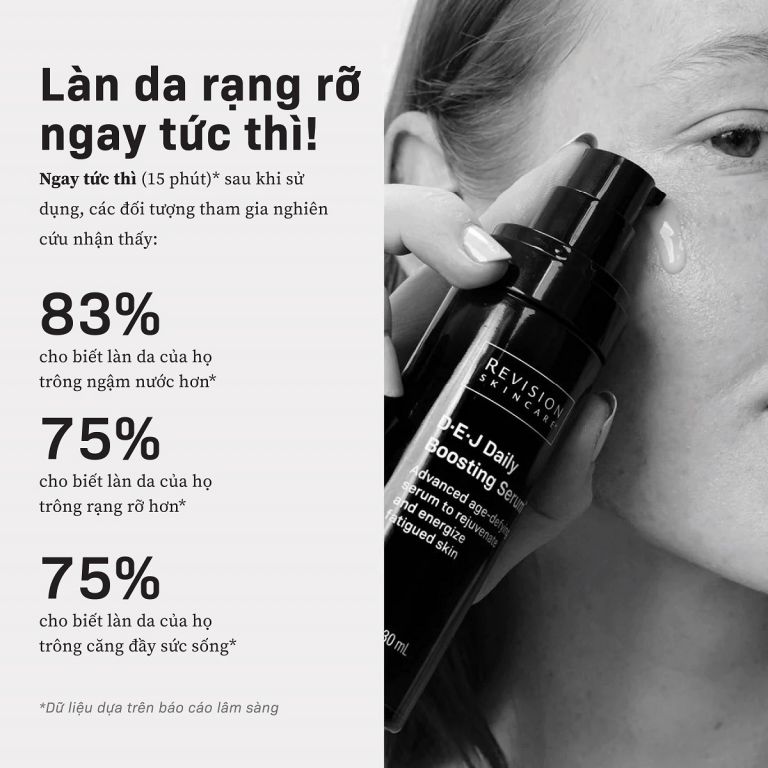 hiệu quả của Revision Skincare D·E·J Daily Boosting Serum