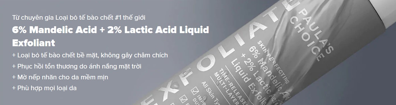 Paula’s Choice 6% Mandelic Acid + 2% Lactic Acid Liquid AHA Exfoliant